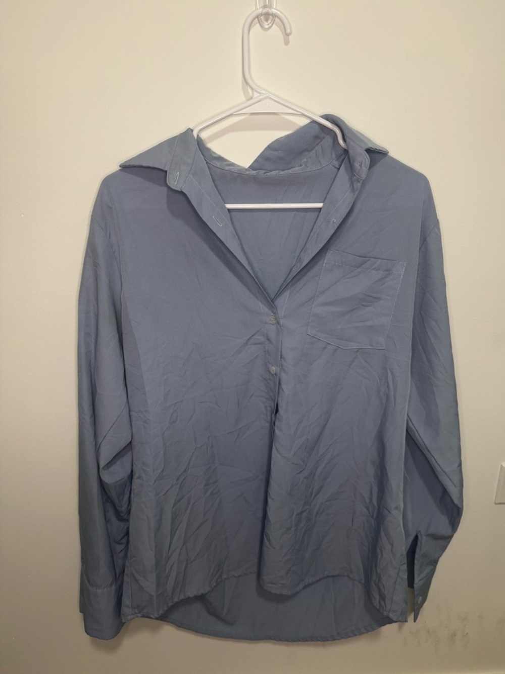 Light Blue Button-Up Business Casual Shirt